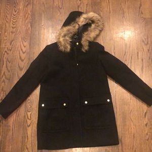Jcrew size 4 black pea coat